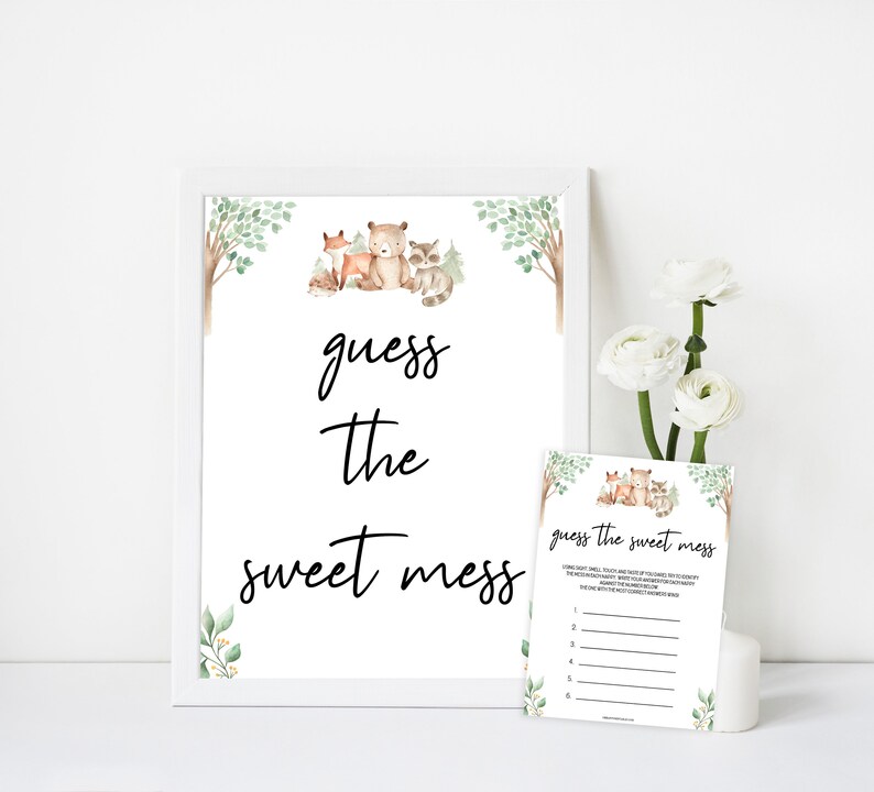 Guess the Sweet Mess Baby Shower Game Printable Baby Shower Etsy