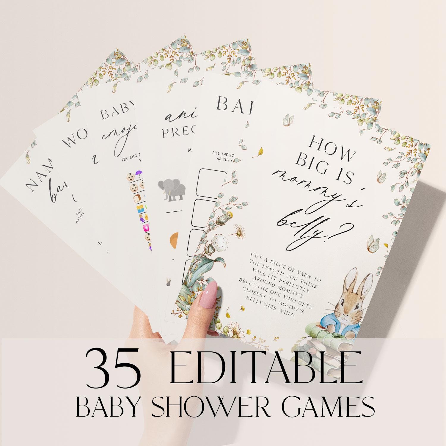 A New Chapter Begins Baby Shower Games, Fun Baby Shower Games Editable Baby Shower Games Bundle, Storybook Baby Shower Games ANC