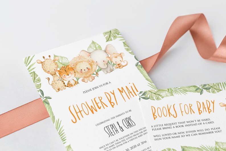 EDITABLE Baby Shower by Mail Invitation Virtual Baby Shower Etsy