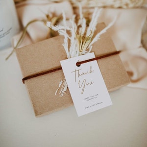 Gold Tauf-Dankesanhänger, Tauf-Anhänger, Beschreibbare Taufanhänger, Dankesanhänger, Schlichte Goldene Taufanhänger