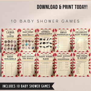 Circus 10 babyshowerspellen, afdrukbare babyshowerspellen, babyshowerspellen, babyshowerspellen carnaval, babyshowerspel, babyshowerspelletjes, babyshowerspelletjes CR1