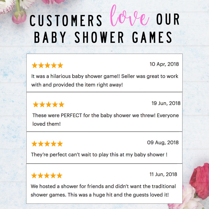 Build Your Own Baby Shower Games Baby Shower Games Bundle Etsy