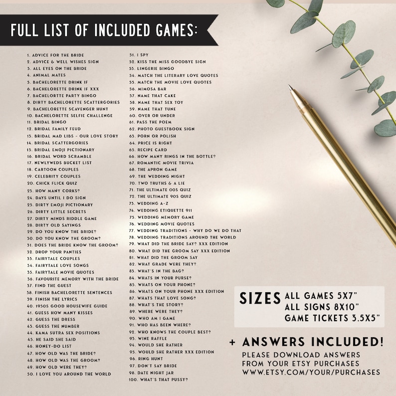 100 Blue Bridal Shower Games Template, Something Blue Before I Do Bachelorette Party Games, Hand Drawn Ribbon Bachelorette Games, Doodle STB image 2