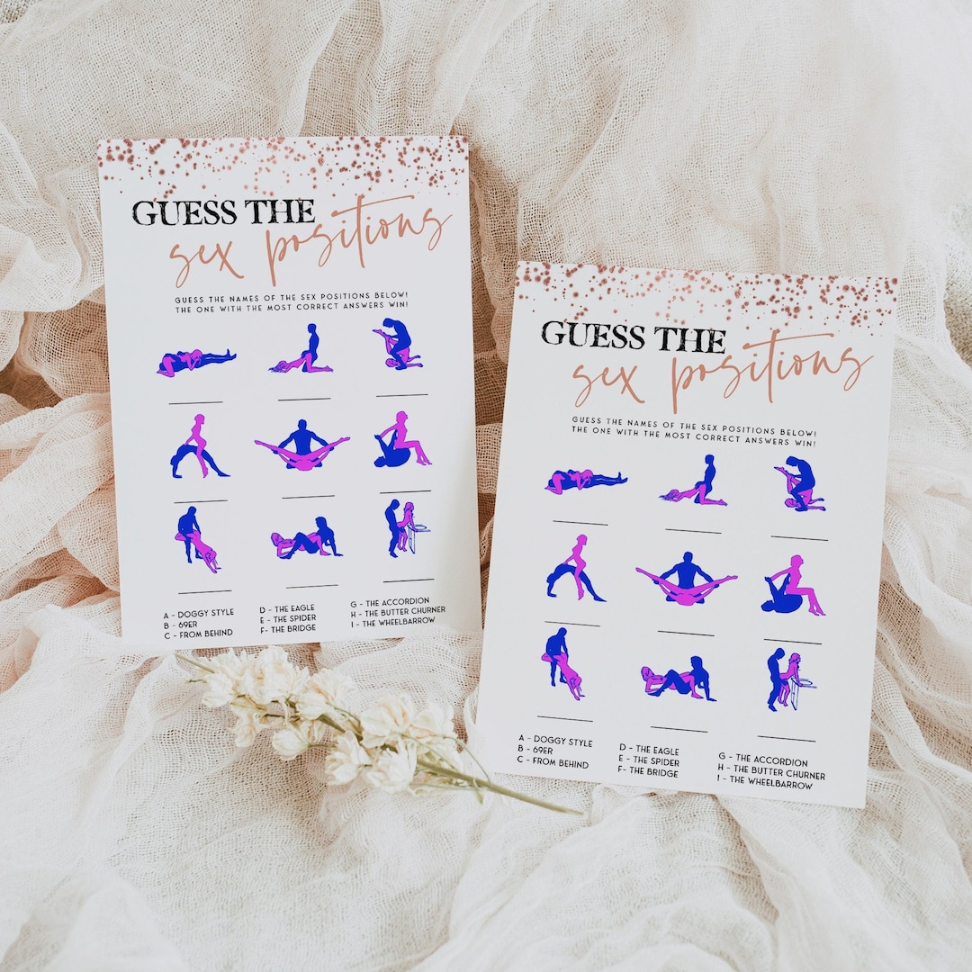 Bachelorette Party Game, Guess the Sex Positions, Funny Hen Party Games, Hen Do, Printable Games, Rose Gold Bachelorette Download RGC - Etsy Japan