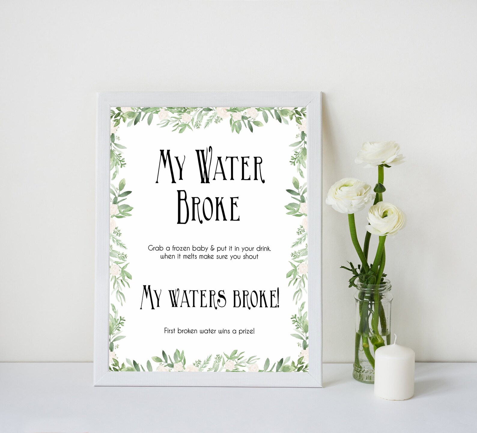 My Water Broke Baby Shower Game Printable Baby Shower Game - Etsy