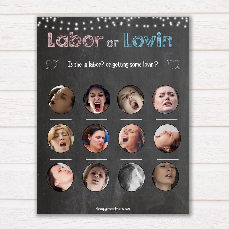 Love Or Labor Baby Shower Game Printable