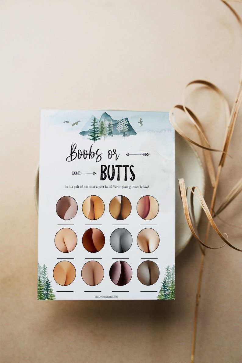 Boobs or Butts Baby Shower Game Printable Baby Shower Games - Etsy Canada