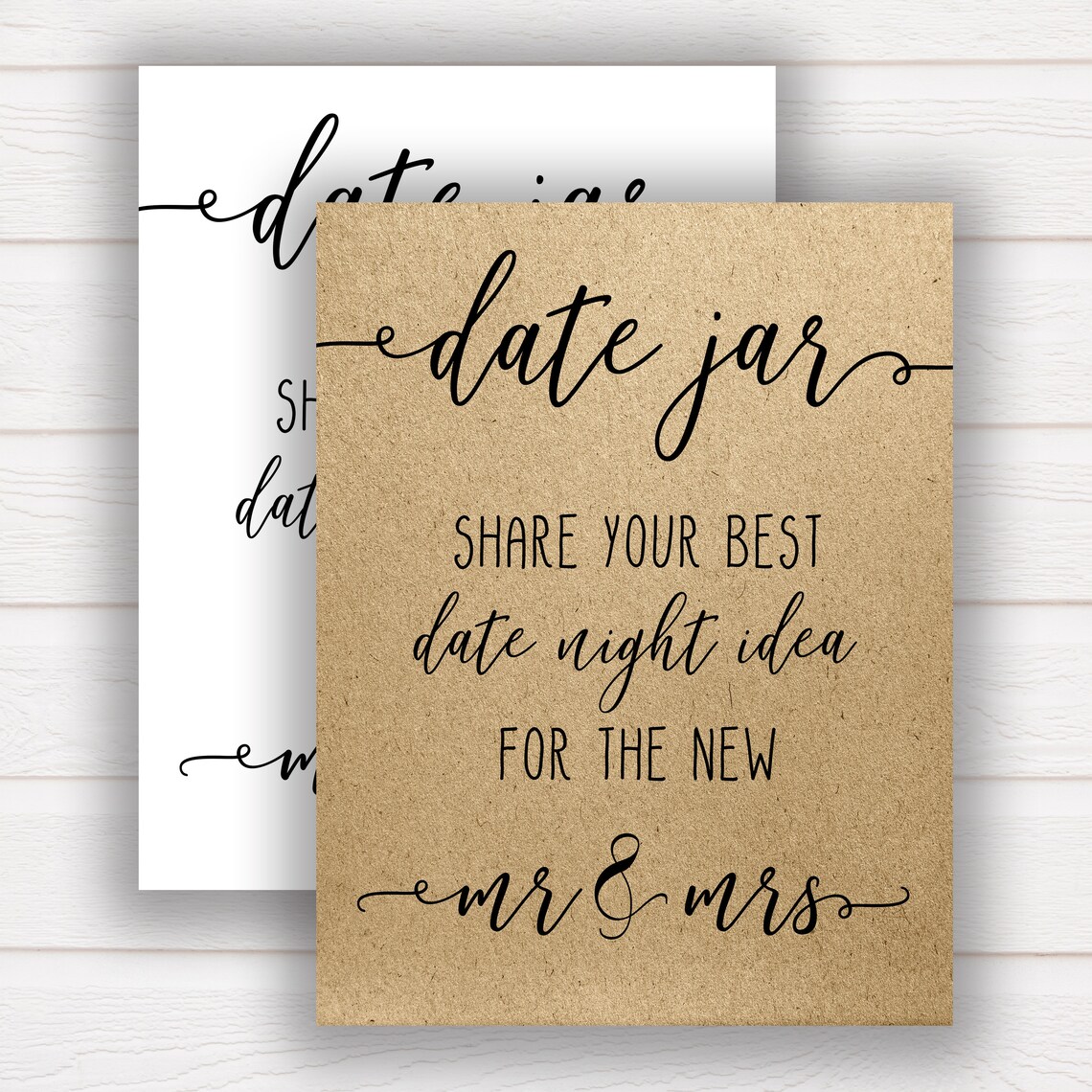 Date Night Jar Bridal Shower Games Date Night Game Date Etsy