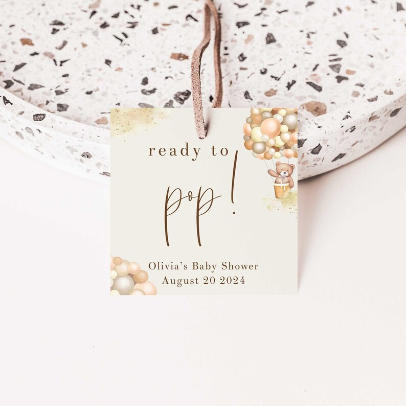 EDITABLE Ready to Pop Tags Printable Pop Tags We Can Bearly - Etsy