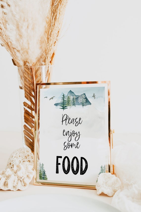 Food Baby Shower Table Signs Printable Baby Table Decor - Etsy