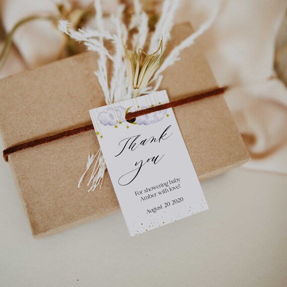 Baby Shower Thank You Tags Printable Thank You Tags Twinkle - Etsy