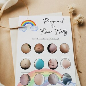 Pregnant or Beer Belly Game Printable Baby Shower Games - Etsy