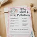 Baby Advice and Predictions Keepsake Printable Baby Shower - Etsy