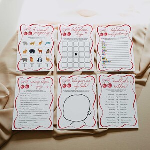 60 Cherry On Top Baby Shower Games, Cherry Baby Shower Game Bundle, Cherry on Top Baby Shower Games, Little Cutie Baby Shower Games