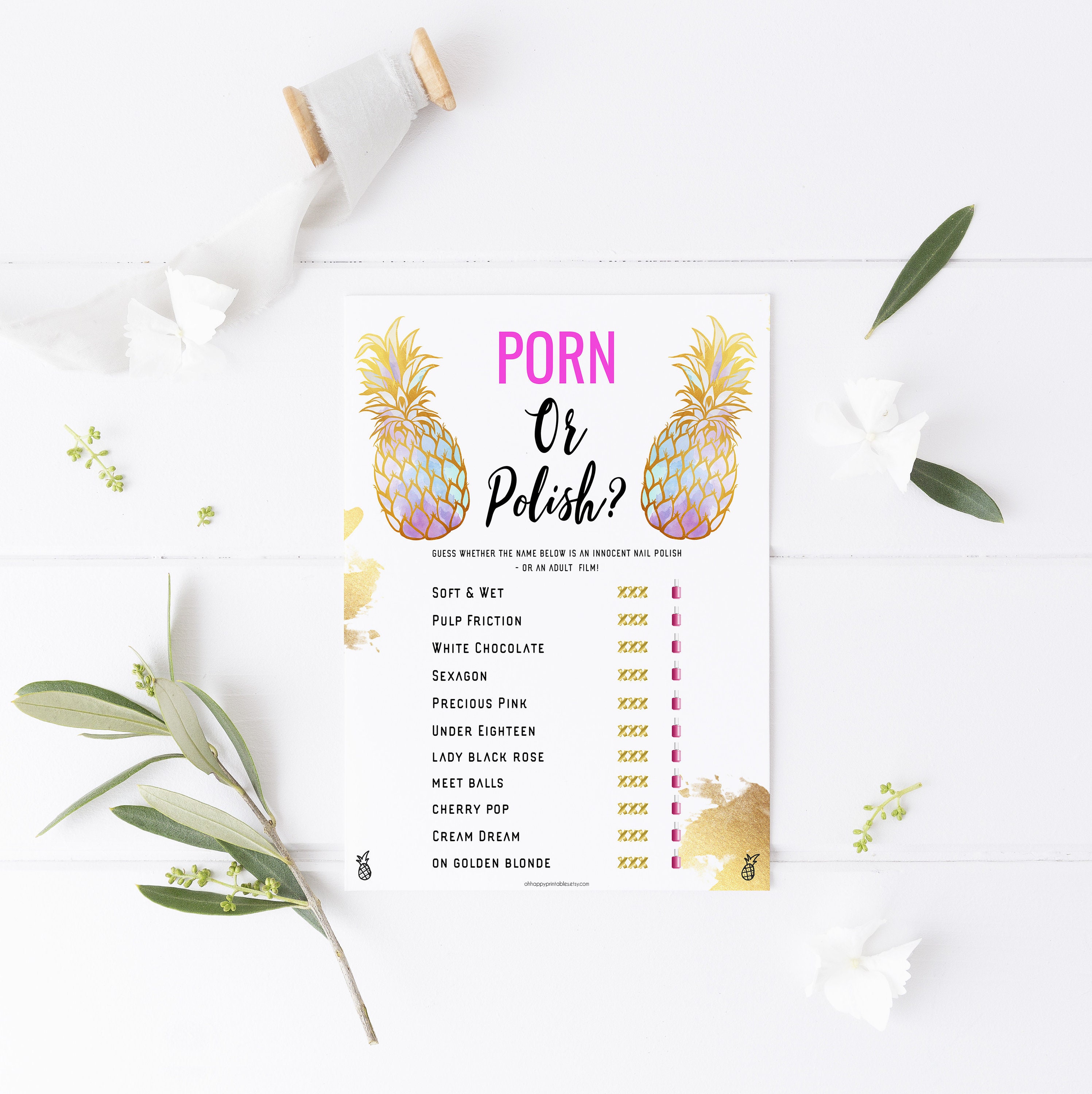 2994px x 3000px - Bridal Shower Game Porn or Polish Funny Bridal Shower Games - Etsy New  Zealand