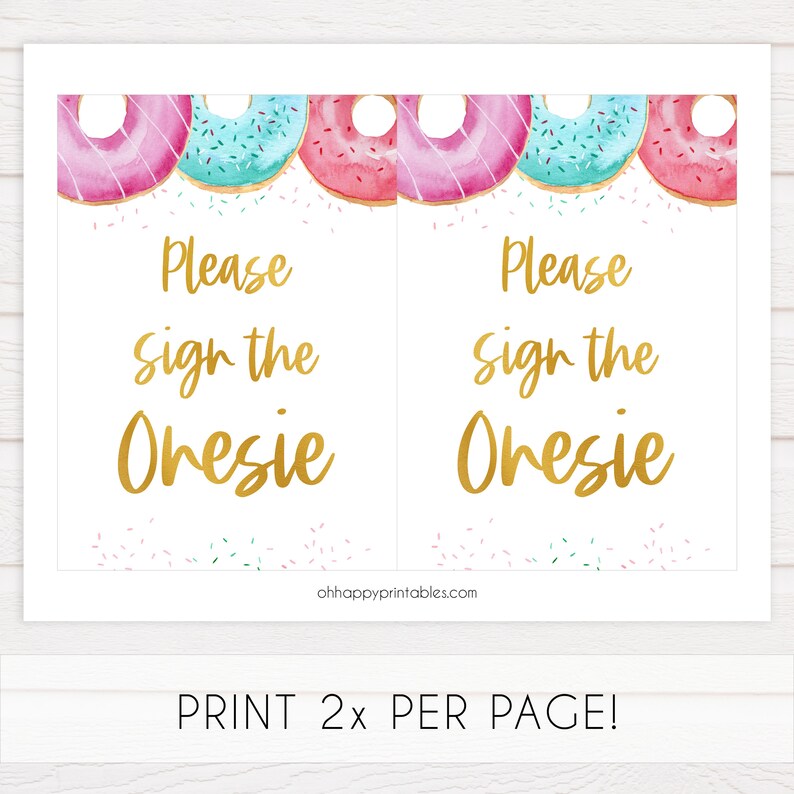 Please Sign the Onesie Game Printable Baby Shower Games - Etsy