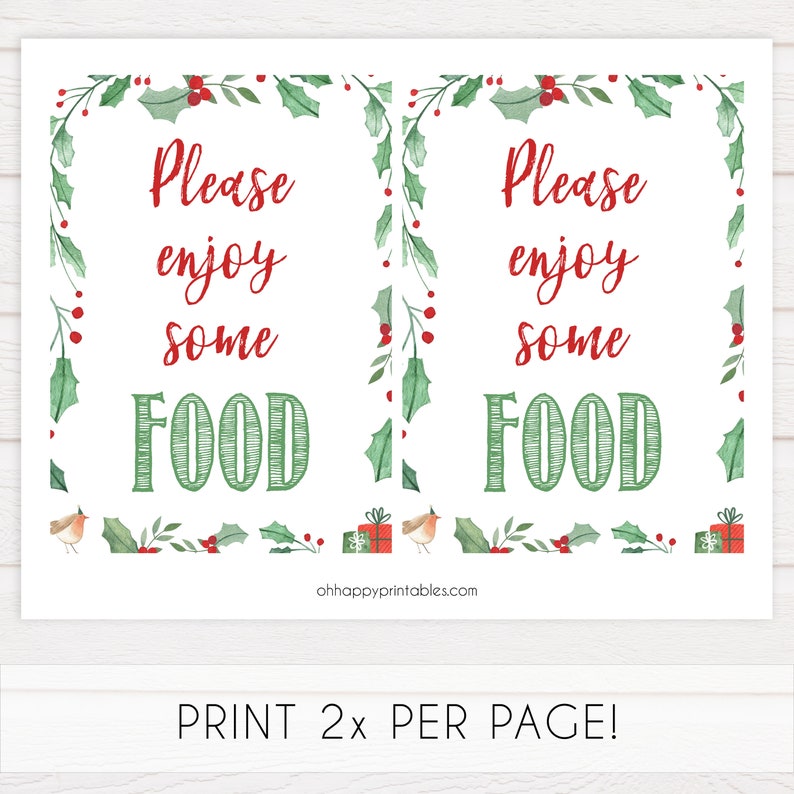 Christmas Food Baby Shower Signs Food Baby Shower Sign Etsy