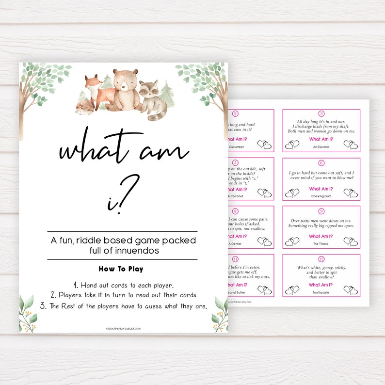 24 What Am I Innuendo Baby Shower Games Innuendo Riddle Etsy