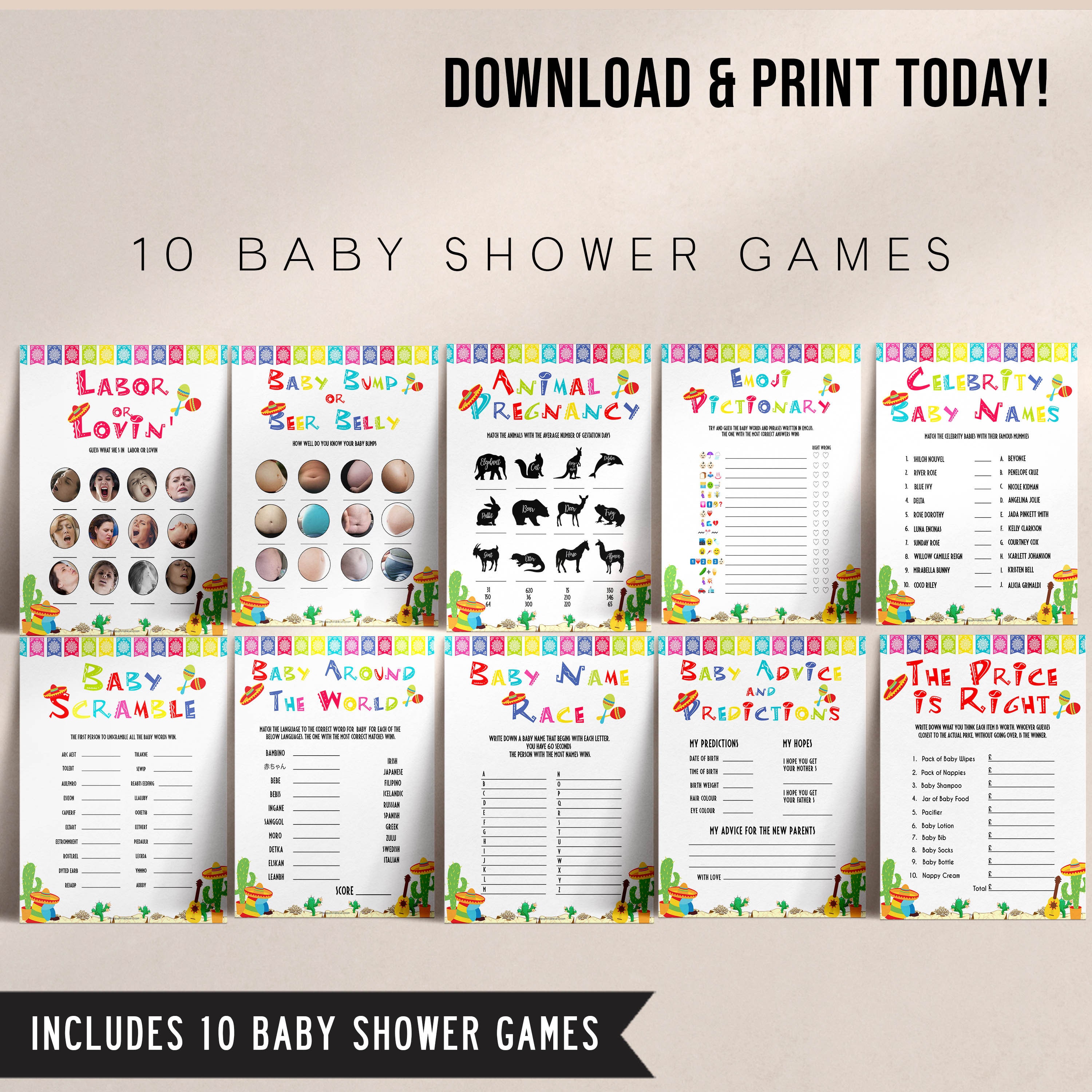 Baby Shower Games Mexican BEST GAMES WALKTHROUGH