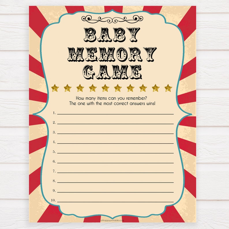 Baby Memory Game Carnival Printable Baby Shower Games Baby Etsy Baby Memory Game Carnival Printable Baby Shower Games Baby Etsy