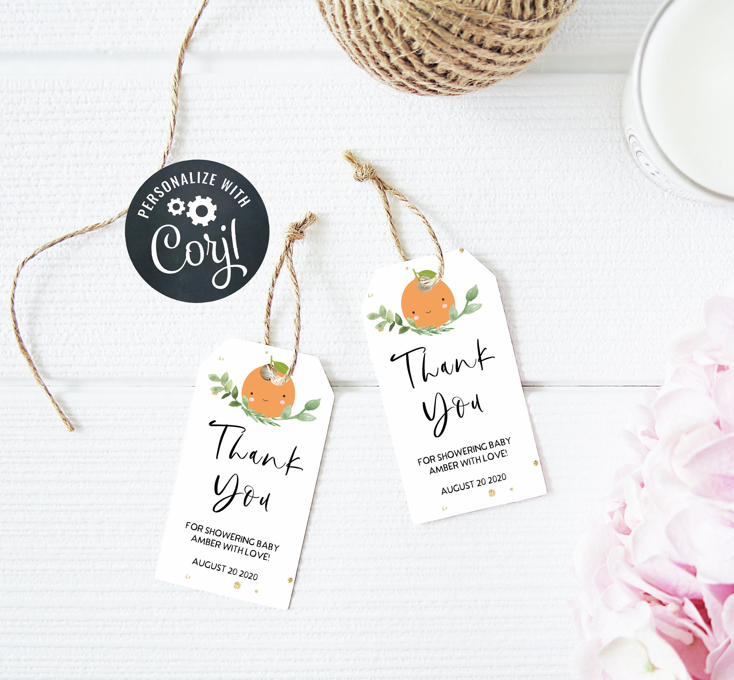Little Cutie Baby Shower Thank You Tags Baby Shower Thank You Etsy UK