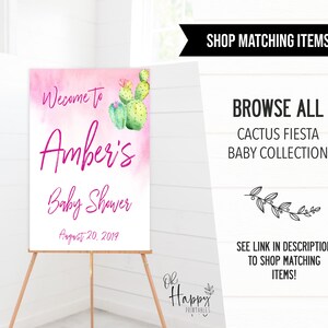 Cactus Food Baby Shower Signs Mexican Food Baby Shower Sign - Etsy