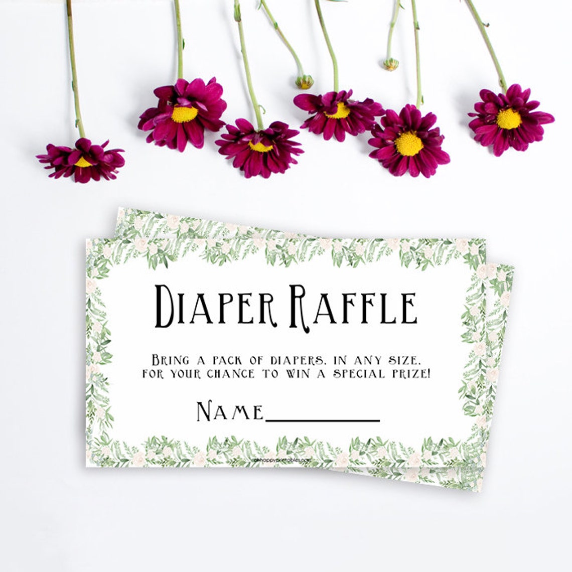 Diaper Raffle Baby Shower Game Printable Baby Shower Games Etsy
