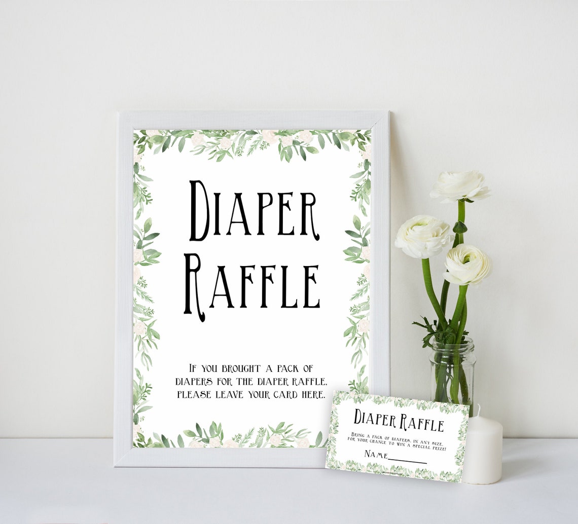 Diaper Raffle Baby Shower Game Printable Baby Shower Games - Etsy