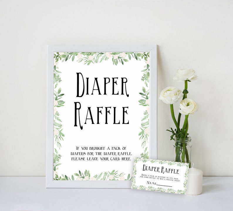 Diaper Raffle Baby Shower Game Printable Baby Shower Games - Etsy