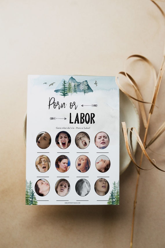 Porn or Labor Baby Shower Game Printable Baby Shower Games - Etsy