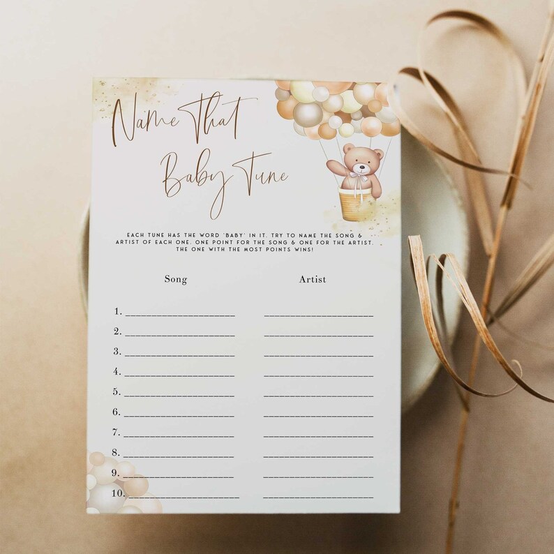 Name That Baby Tune Game Printable Baby Shower Games - Etsy