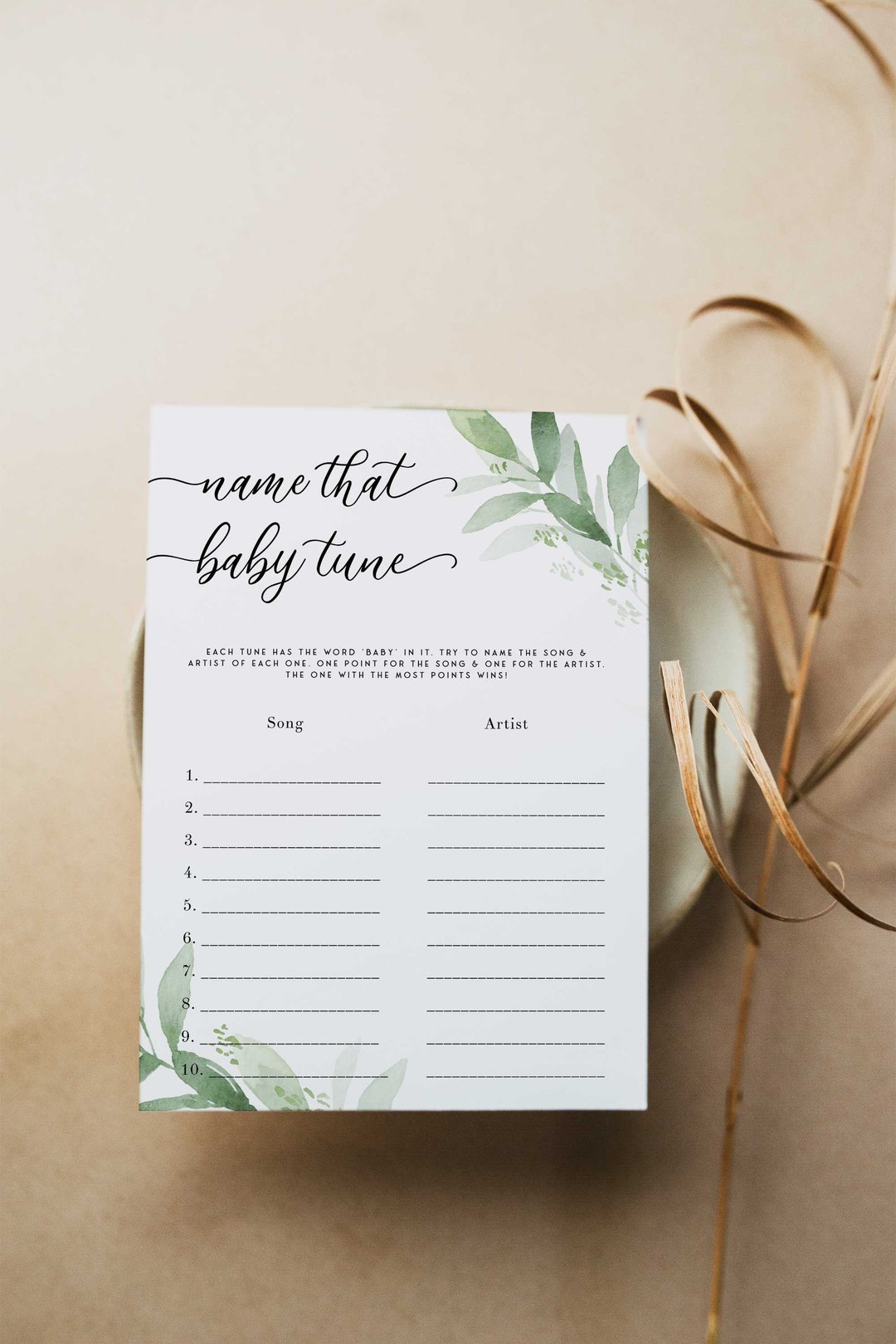 Name That Baby Tune Game, Printable Baby Shower Games, Name That Baby ...