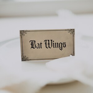 Antique Halloween Food Tent Printable Template, Adult Halloween Party ...