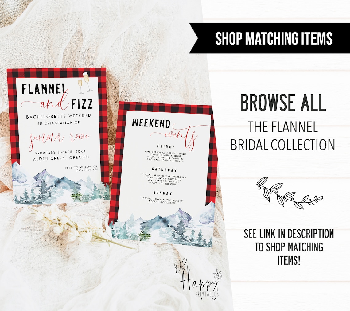 Flannels Sign In FLANNEL Bachelorette Party Welcome Sign, Flannel and Fizz Bachelorette ...