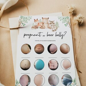Pregnant or Beer Belly Baby Shower Game Printable Baby Shower - Etsy