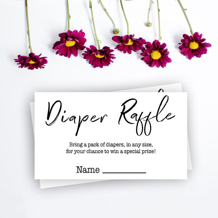Baby Shower Diaper Raffle Game Printable Baby Shower Games - Etsy