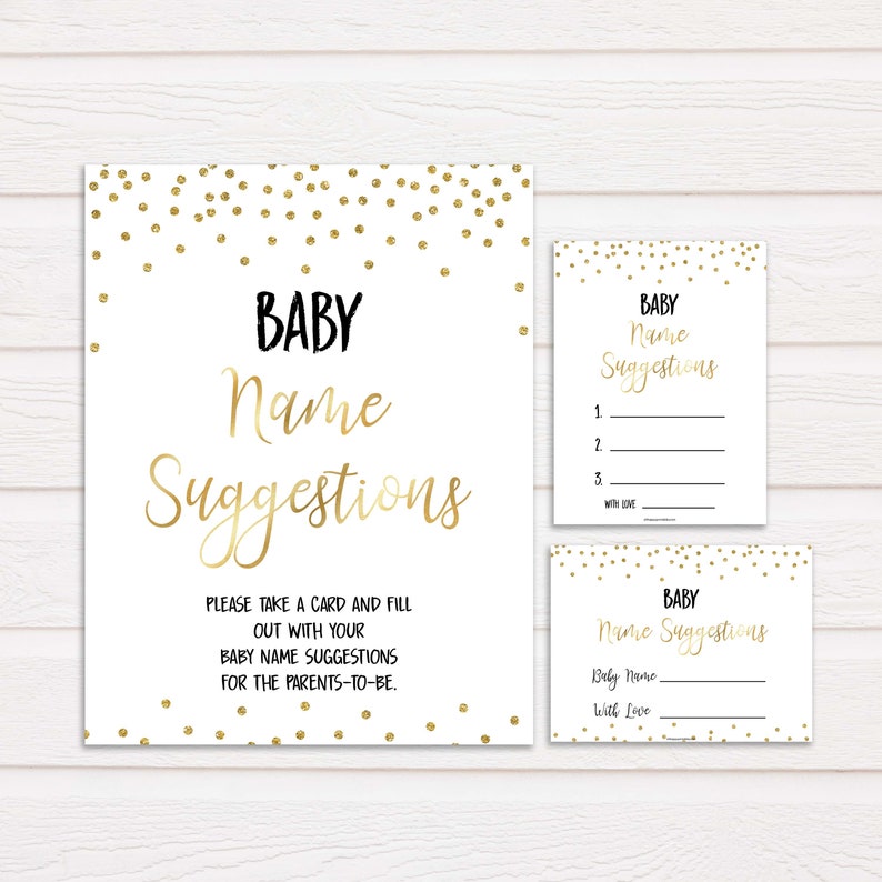 baby name suggestion cards