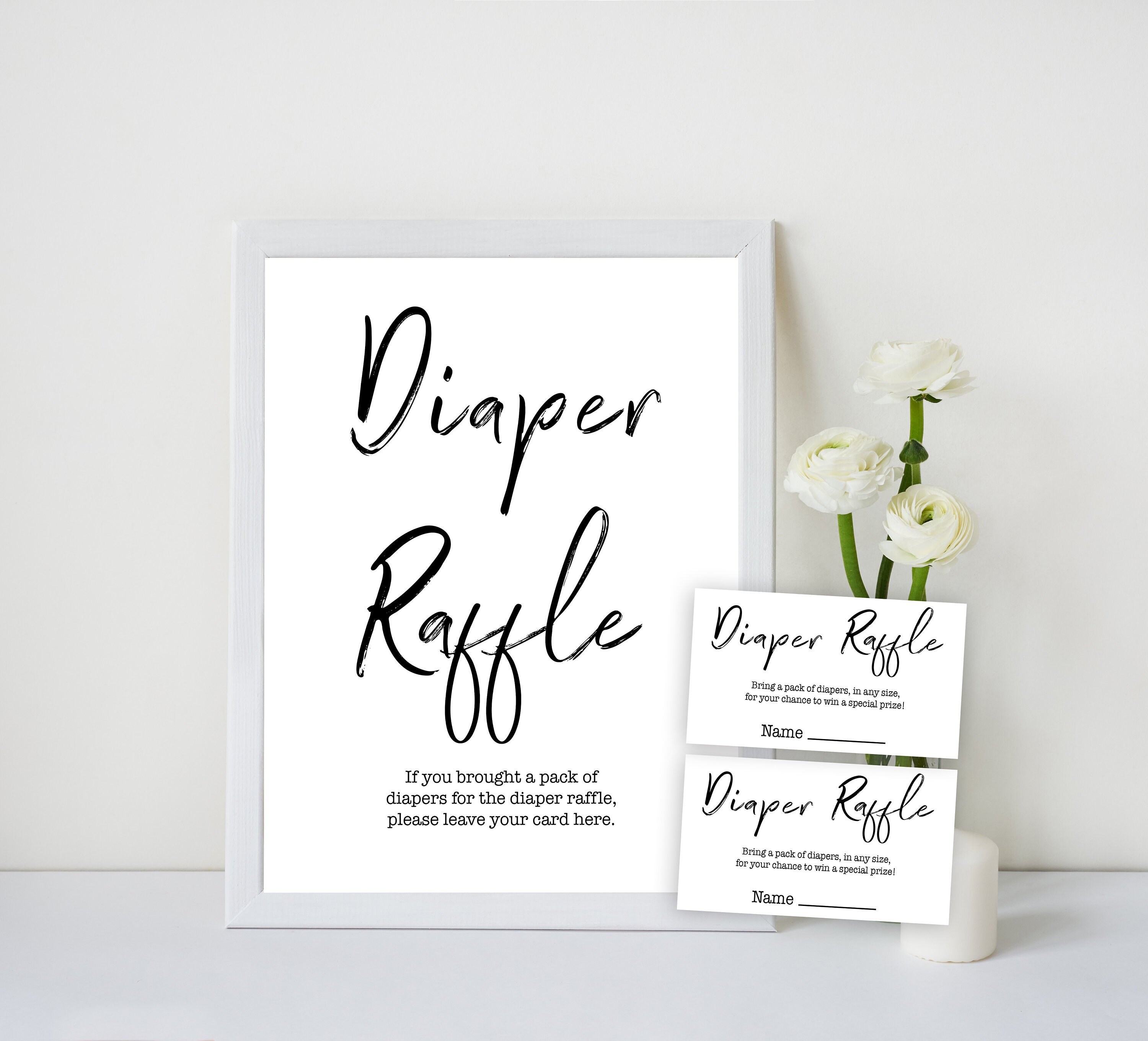 Baby Shower Diaper Raffle Game Printable Baby Shower Games - Etsy