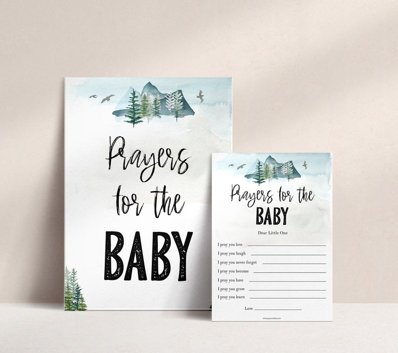 Prayers for the Baby Printable Baby Shower Games Prayers for - Etsy