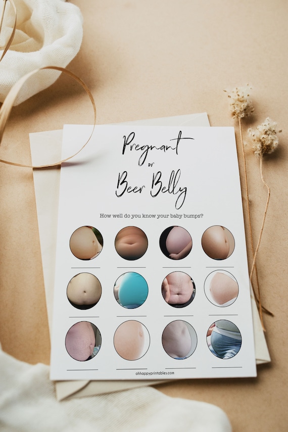 Jeu De Ventre De Femme Enceinte Ou De Biere Jeux De Baby Etsy Canada