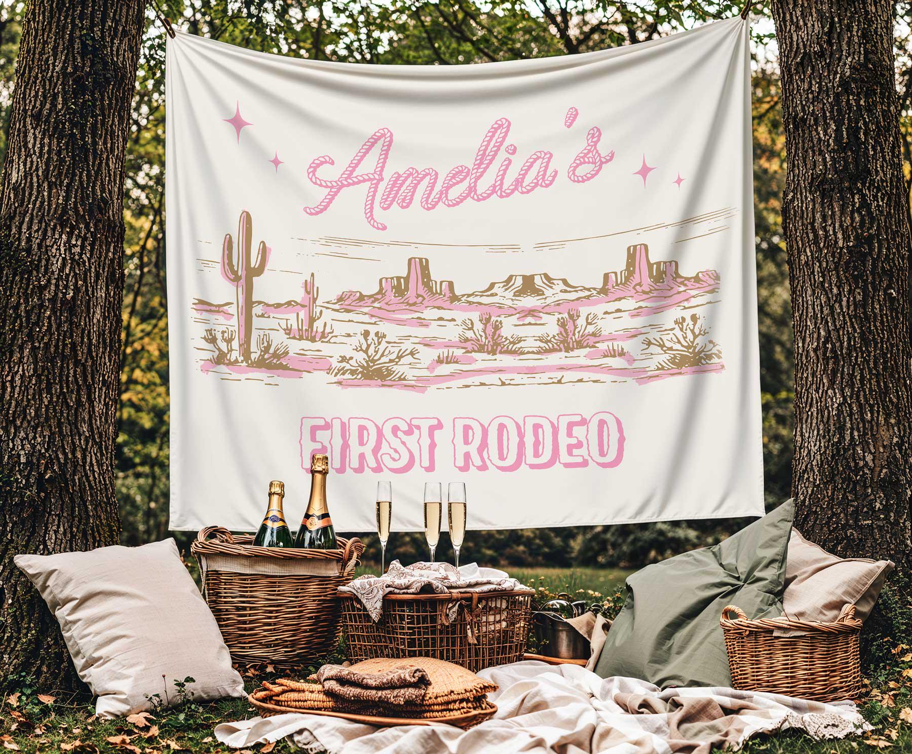 Striscione Compleanno Cowgirl Rosa – This Ain't My First Rodeo Banner Per 2° Festa Western