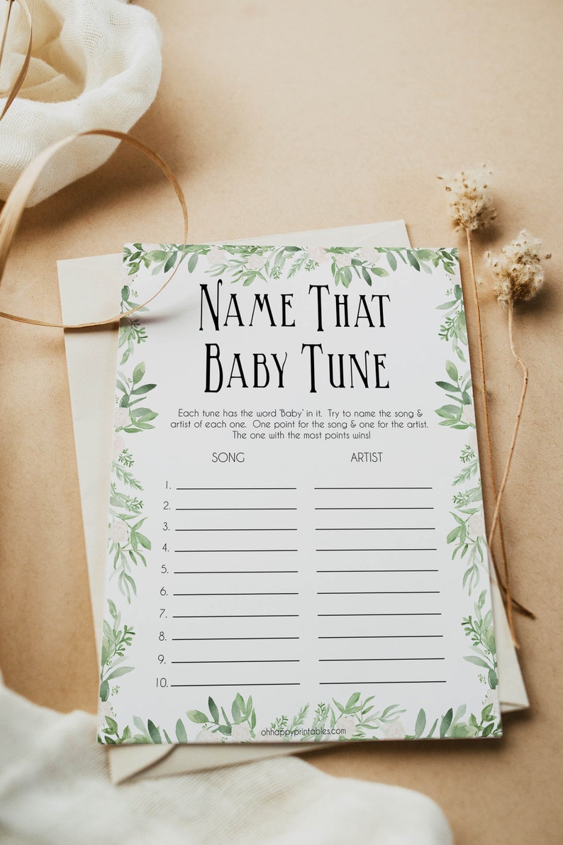 Name That Baby Tune Game Printable Baby Shower Games - Etsy