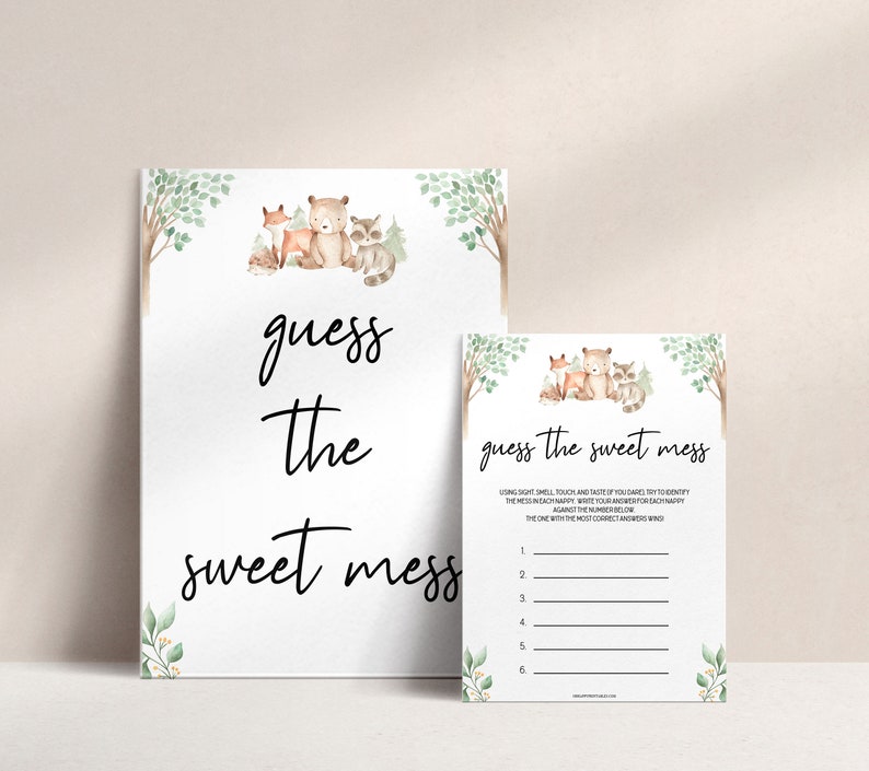 Guess the Sweet Mess Baby Shower Game Printable Baby Shower Etsy