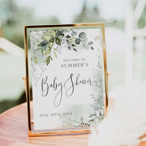 EDITABLE Baby Shower Welcome Sign, Printable Baby Shower Welcome Sign ...
