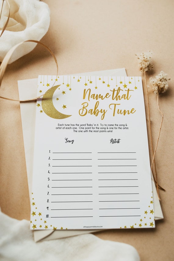 Name That Baby Tune Game Printable Baby Shower Games Twinkle | Etsy