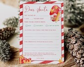 Letter to Santa Template, Santa Letter Printable, Kids Letter to Santa, Instant Download, Christmas Letter to Santa, Editable Letter, Gnome