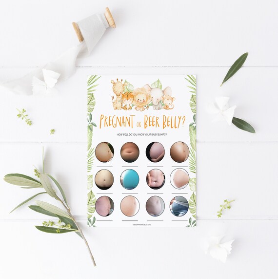 Jeu De Ventre De Femme Enceinte Ou De Biere Jeux De Baby Etsy France