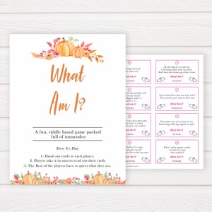 Pumpkin 24 What Am I Innuendo Baby Shower Games, Innuendo Riddle ...