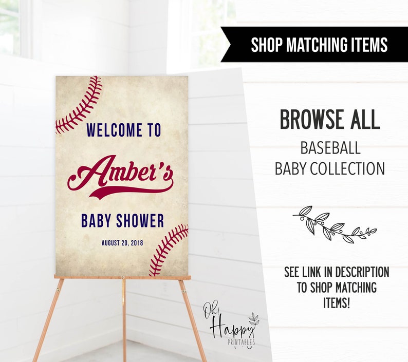 Dont Say Baby Game Printable Baby Shower Games Baseball Baby Etsy