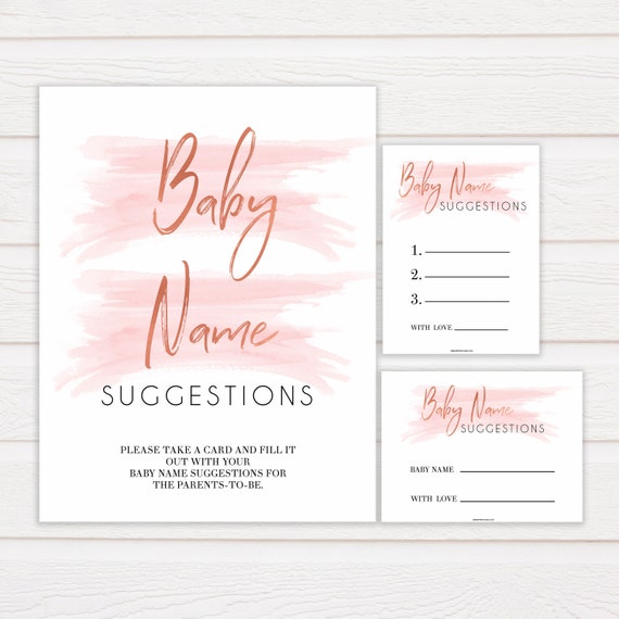 baby name suggestion cards